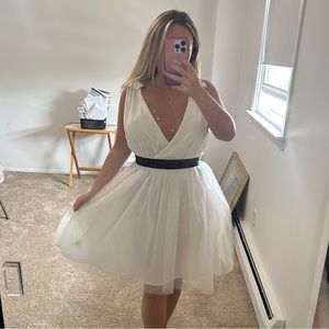 White tulle dress